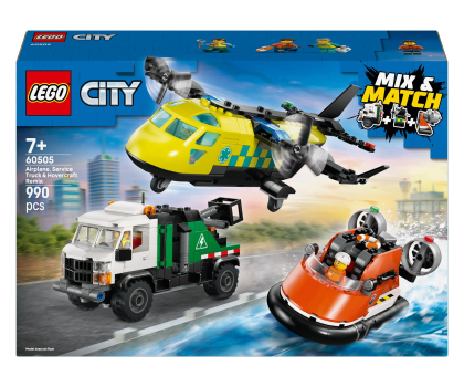 Klocki LEGO® LEGO CITY 60505 Zestaw z samolotem, ciężarówką serwisową i podusz